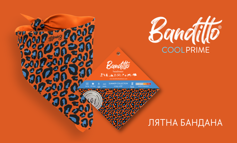 bandana banditto cool prime orange animal print